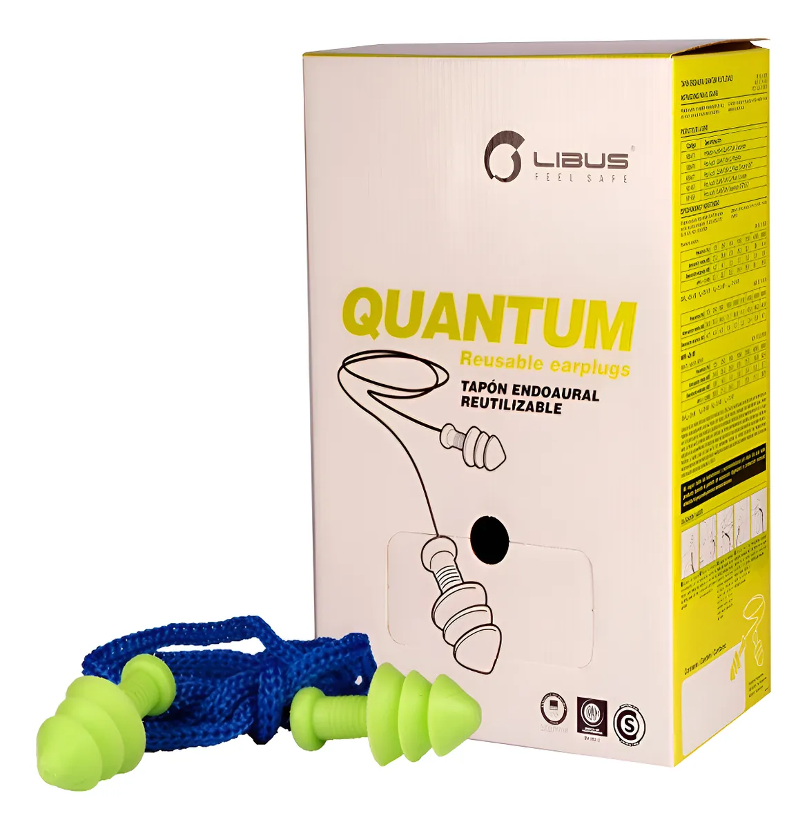Protector Auditivo Tapon Endoaural Reutilizable Libus X 250 Verde